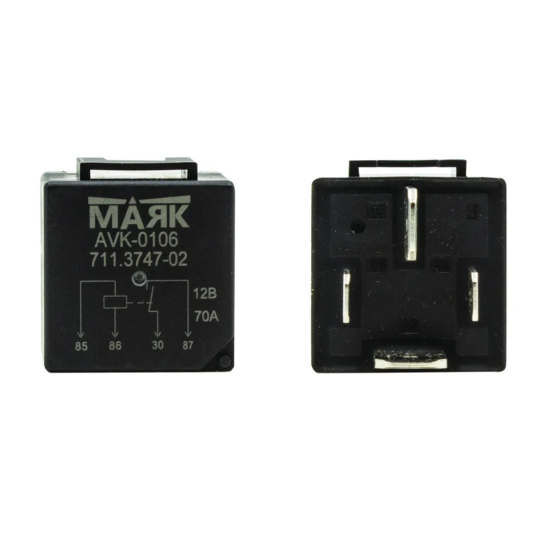 Реле стартера 3110,3302 (12В,70А,с кроншт.)(711.3747-02)(МАЯК) Маяк AVK0106