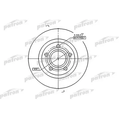 Диск тормозной задний AUDI: A6 99-05, A6 AVANT 99-05, A8 96-02 PATRON PBD4239