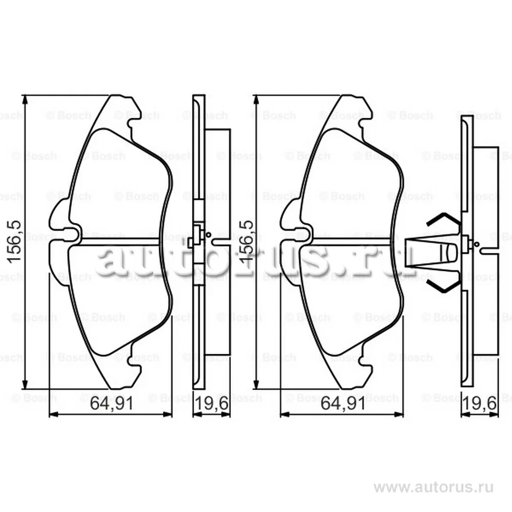 Колодки тормозные передние, Premium-2 BOSCH 0 986 495 245