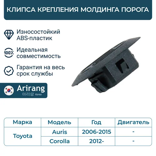Клипса крепления молдинга порога ARIRANG ARG17-8763