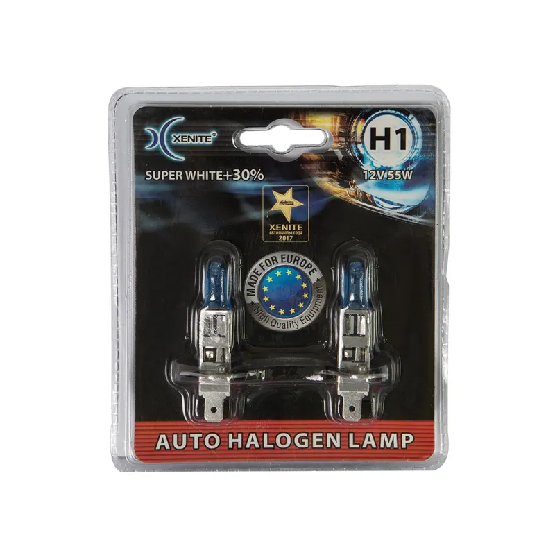 Галогенные лампы (12V) H1 (SUPER WHITE+30) (блистер 2 шт.) XENITE 1007042