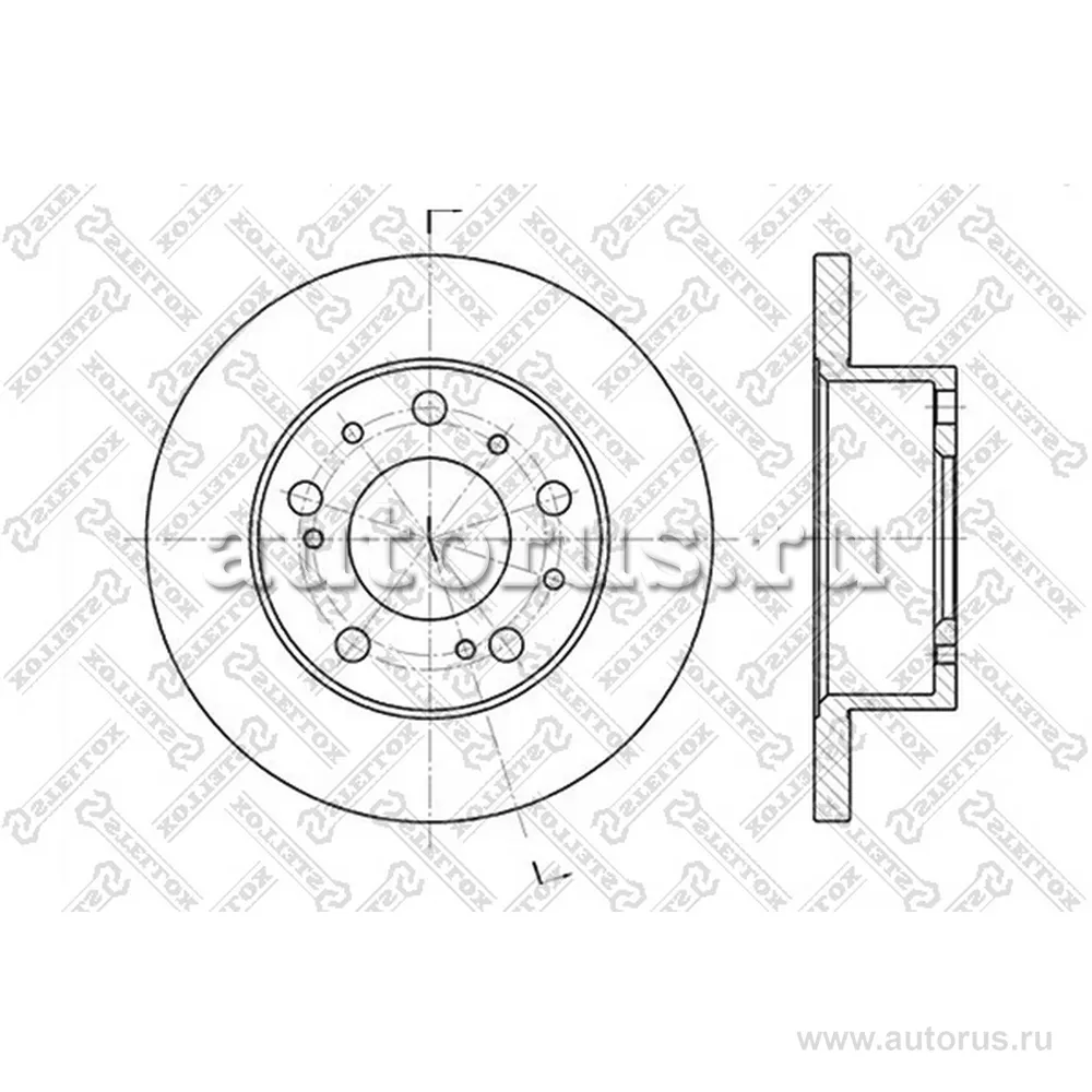 Диск тормозной передний CITROEN C22/C25, PEUGEOT J5 1.8-2.5D 84> STELLOX 60209908_SX
