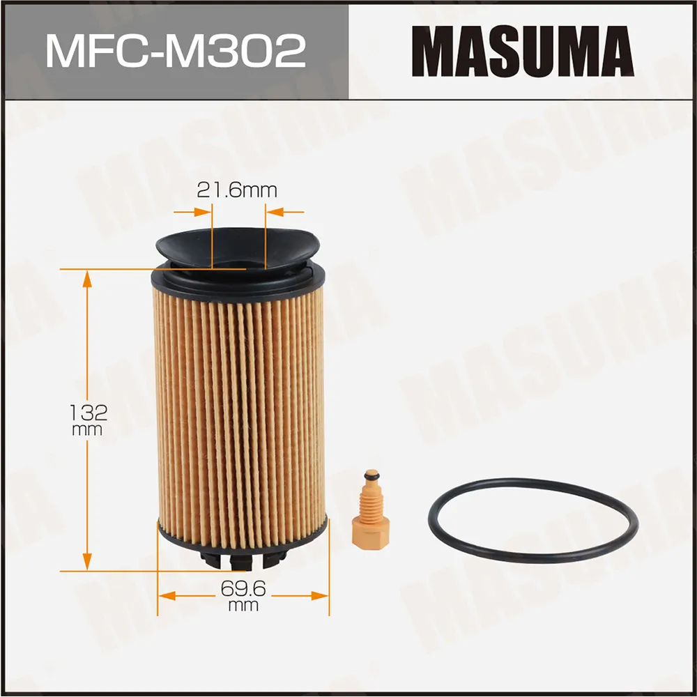 Масляный фильтр вставка MASUMA MFC-M302