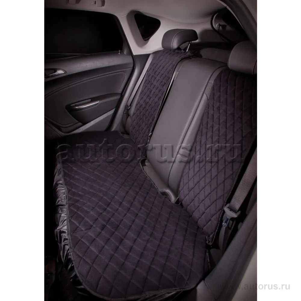 Накидка Алькантара, задняя (3 предмета), черная, универсальная AIRLINE ASC-B-01