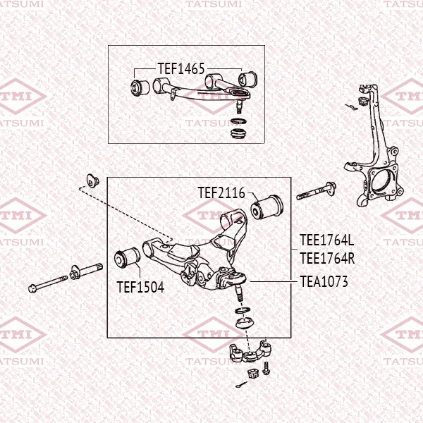 Рычаг передней подвески нижний R TOYOTA Land Cruiser 07->LEXUS LX 07-> TATSUMI TEE1764R