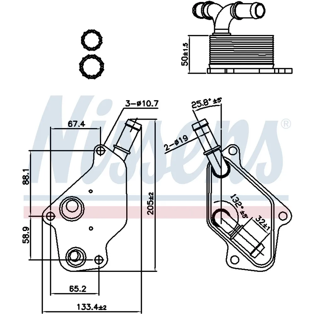 Корпус фильтра маслянного теплообменник A20NFT NISSENS 90965