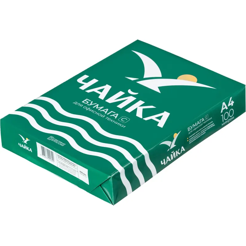 Бумага офисная Чайка (А4, марка С, 72-80 г/кв.м, 500 л) ЧАЙКА 1739275