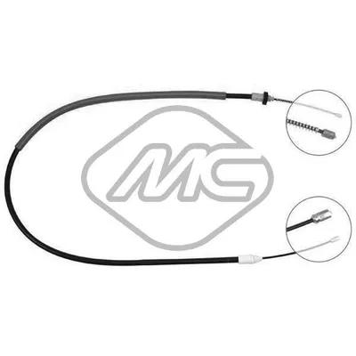 Трос ручника REN CLIO ALL 1/2-1/4 (DRUM BRAKE) SX-LH Metalcaucho 80371