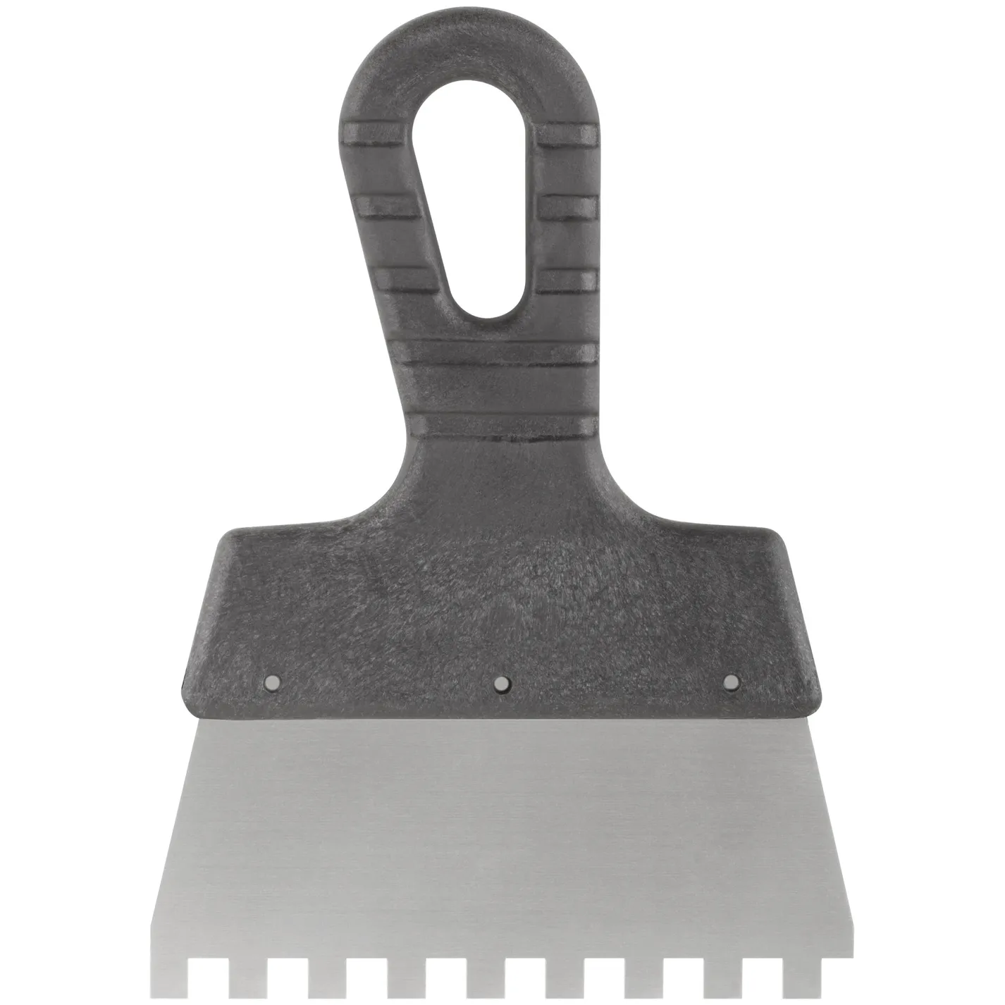 Шпатель фасадный нержавеющий зубчатый 150 мм / зуб  8 мм KУРС 06602