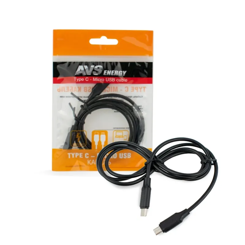 Кабель AVS Type C - Micro USB (1м ) TC-MR01 (пакет), , Max Вт AVS A40616S