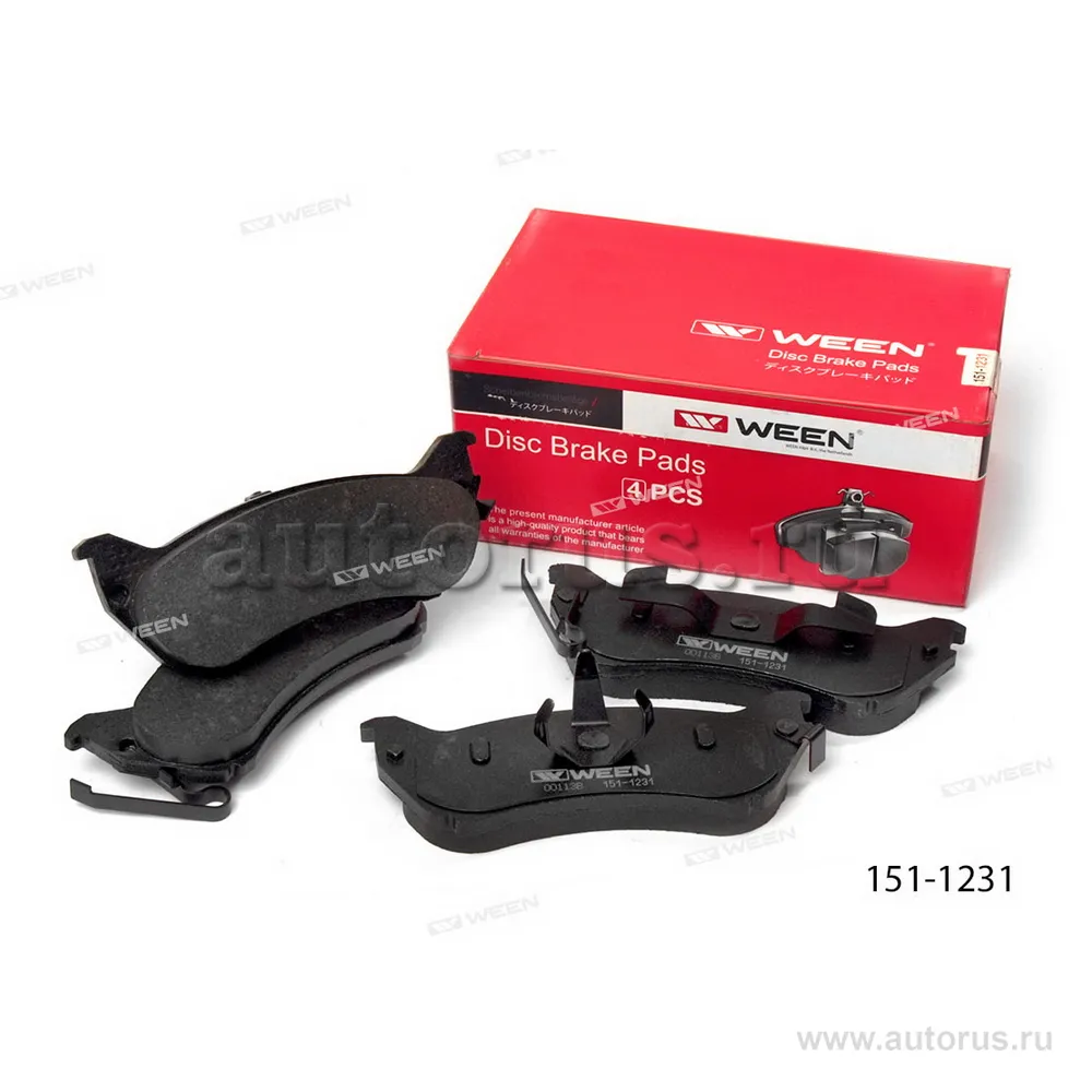 Тормозные колодки дисковые задние MERCEDES-BENZ M-class (W163) WEEN 151-1231