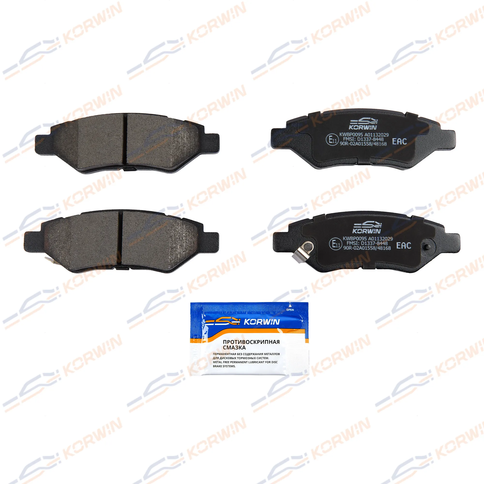 Колодки тормозные зад. Cadillac SRX 09-/CTS 02-/CTS Sport Wagon 08- KORWIN KWBP0095