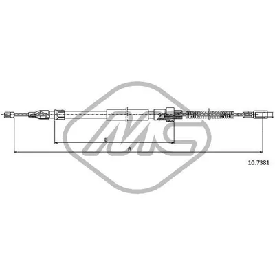 Трос ручника VW LT 28/55 2/4 DS-TDS CH.2950 DX-RH Metalcaucho 83732