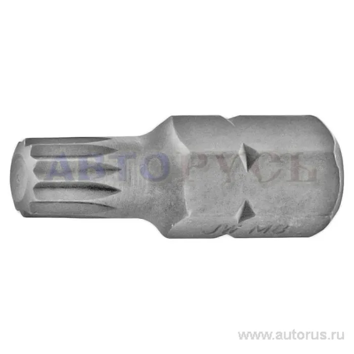 Бита 10 мм SPLINE, М12, 30 мм S2 материал JONNESWAY D10M30M12A