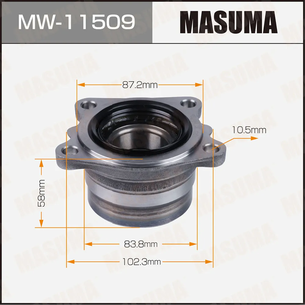 Ступица задняя TOYOTA GAIA MASUMA MW-11509