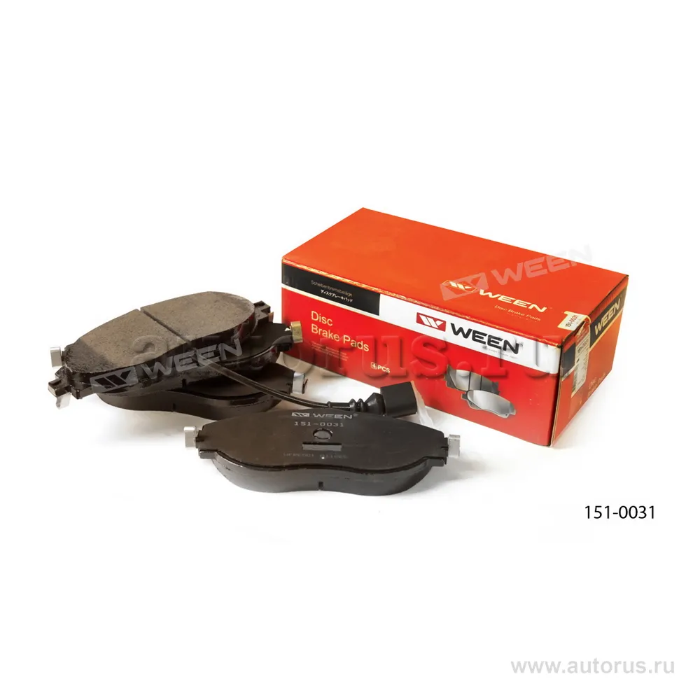Тормозные колодки дисковые передние VW Tiguan II (AD1,BT1), Arteon, CC, Golf VII, Pass WEEN 151-0031