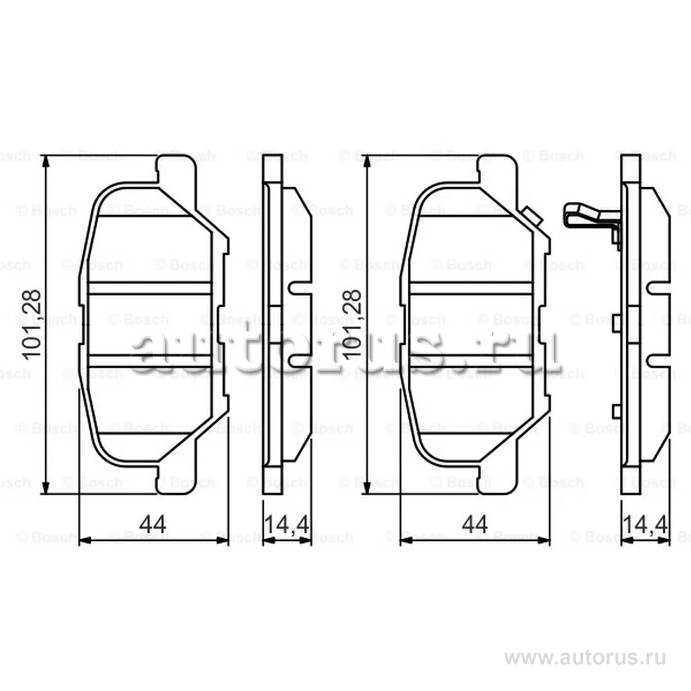 Колодки дисковые задние BOSCH 0986495358