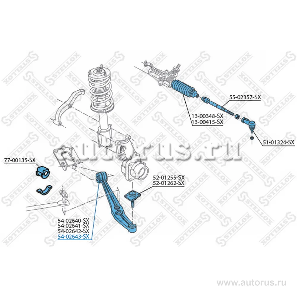 Рычаг п. Fiat Ducato,Peugeot J5 all 85- (5402642_SX) STELLOX 5402643_SX