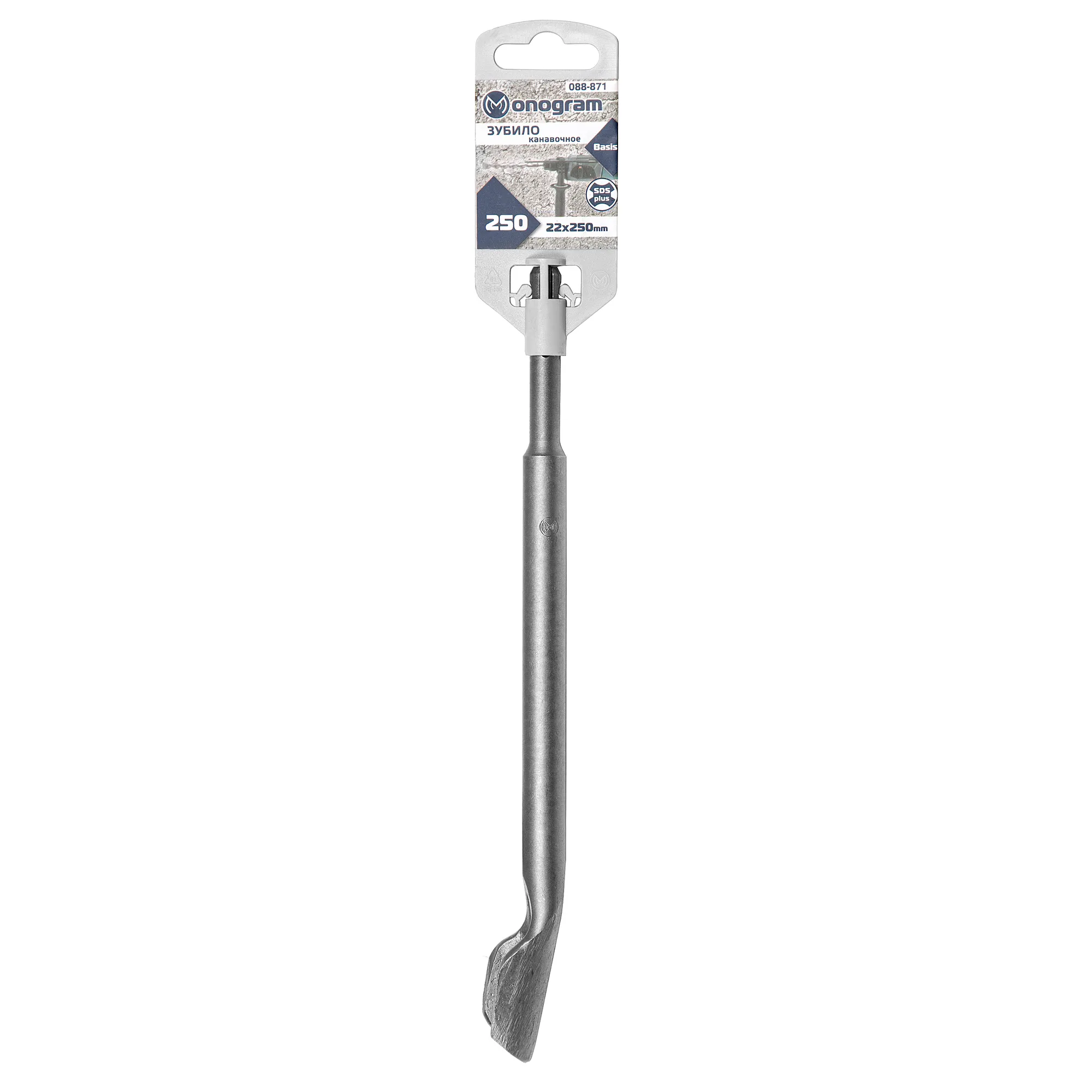Зубило MONOGRAM Basis SDS-plus канавочное 22x250 мм Monogram 088-871