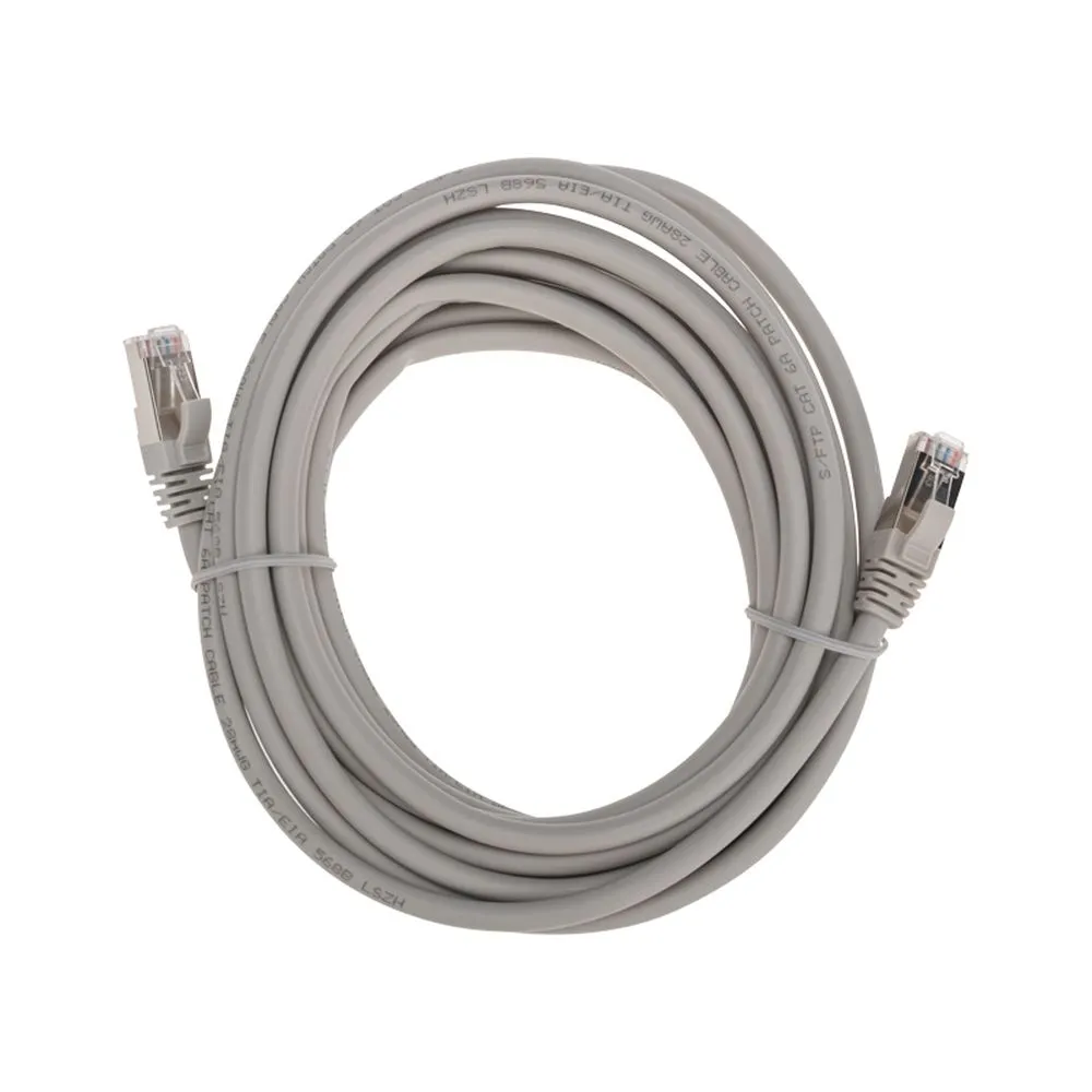 Патч-корд S/FTP CAT 6A (10G), RJ45-RJ45, 28AWG, LSZH, серый, 5м REXANT 02-0390-5