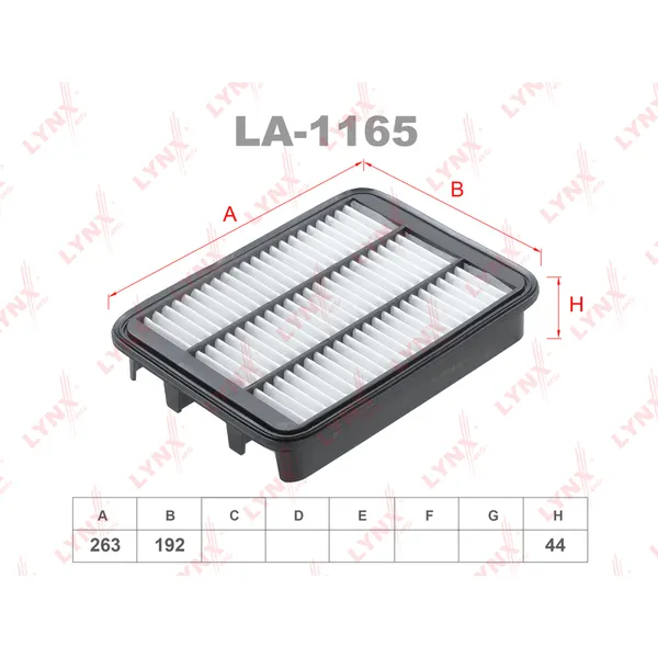 Фильтр воздушный LYNXauto LA-1165