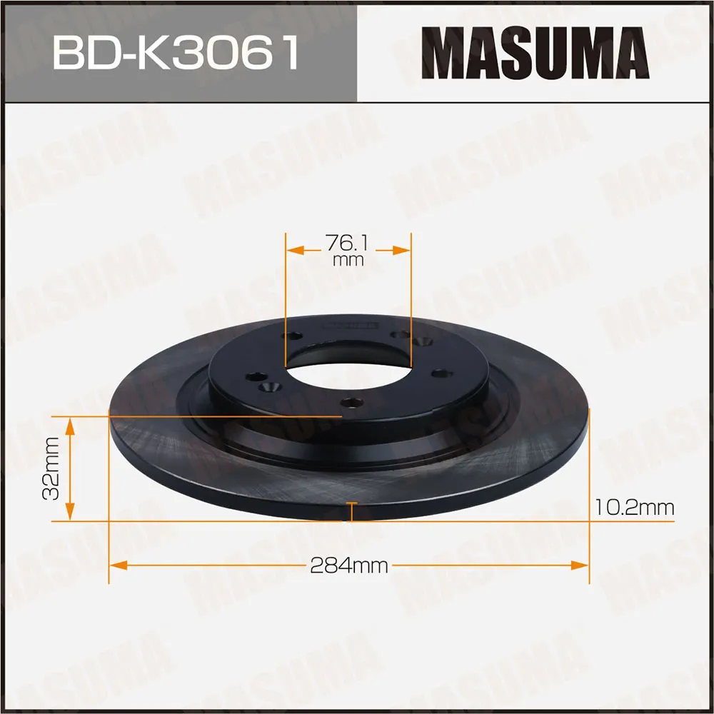 Диск тормозной MASUMA rear уп.2 MASUMA BDK3061