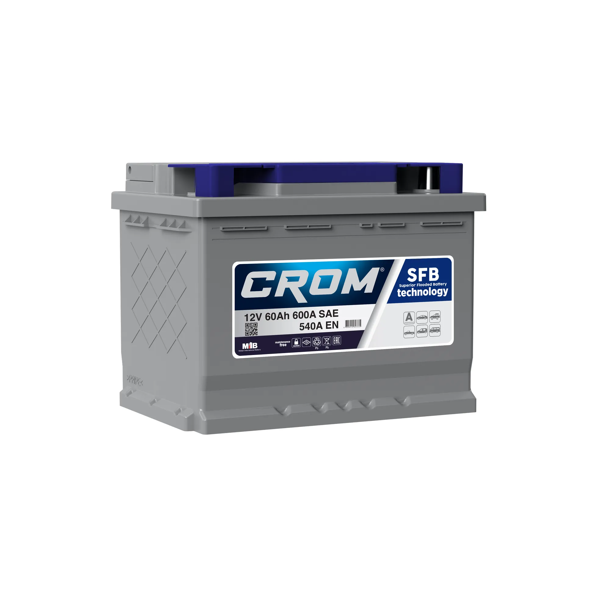 Аккумулятор CROM 60 А/ч Обратная 242x175x190 EN540 А