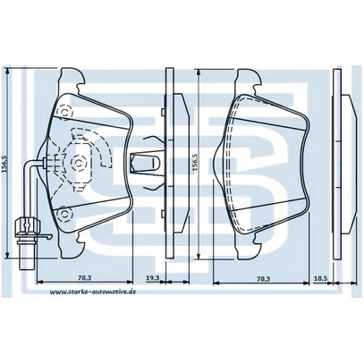 Колодки тормозные VW SHARAN передние STARKE 173-501