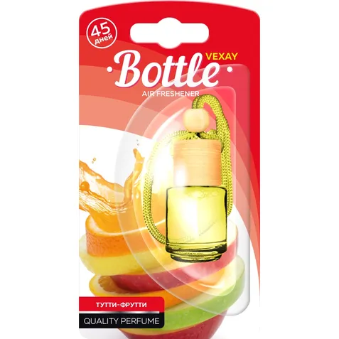 Ароматизатор жидкий подвесной флакон с деревянной крышкой Aroma BOTTLE тутти фрутти Vexay Aroma VXBL-8