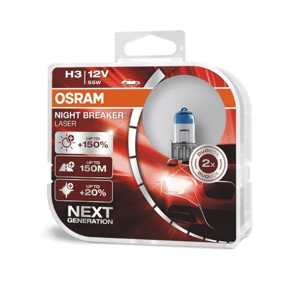 Лампа 12V H3 55W PK22s OSRAM NIGHT BREAKER LASER 64151NL-HCB