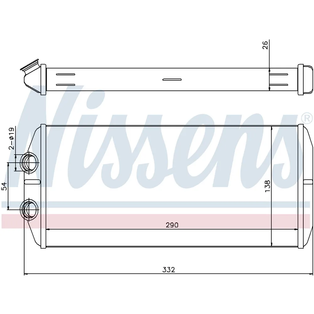 Радиатор отопителя салона CITROEN Berlingo II/PEUGEOT Partner II NISSENS 71164