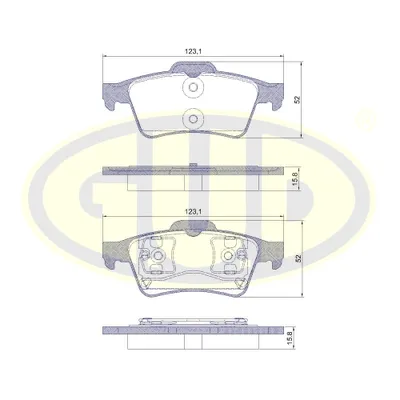 КОЛОДКИ ЗАД OPEL VECTRA C. NISSAN PRIMERA. REN LAGUNA 01- G.U.D GBP084200