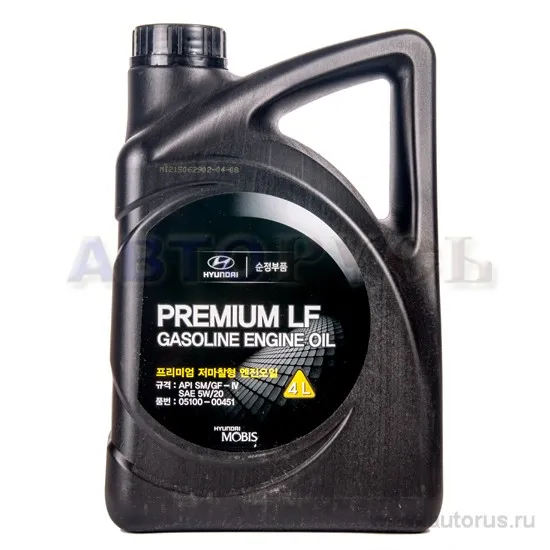 Масло моторное HYUNDAI/KIA Premium LF Gasoline 5W-20 синтетическое 4 л 05100-00451