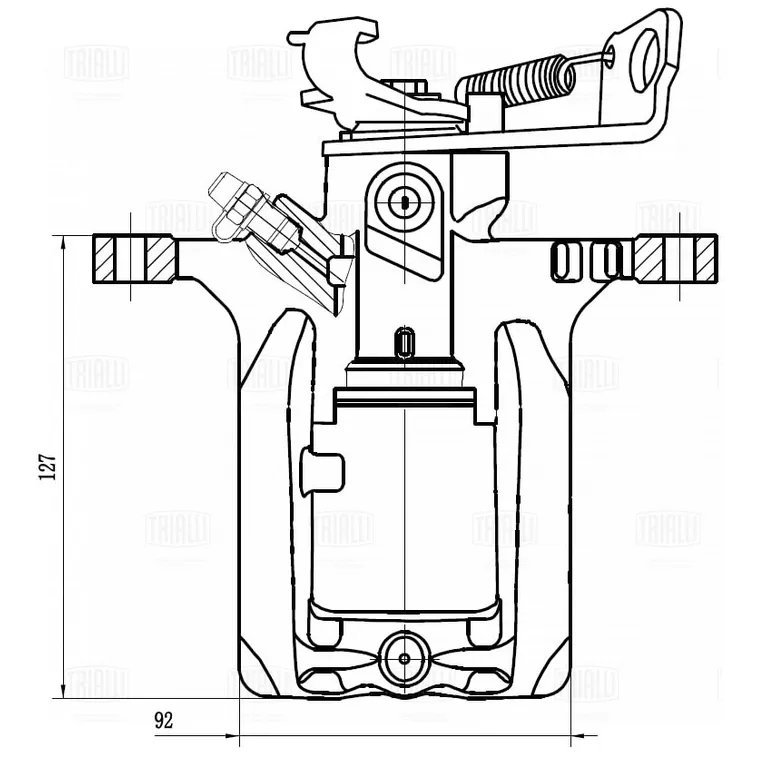 Суппорт торм. для а/м Opel Astra J (10-)/Mokka (13-) зад. лев. d=38мм TRIALLI CF 350136