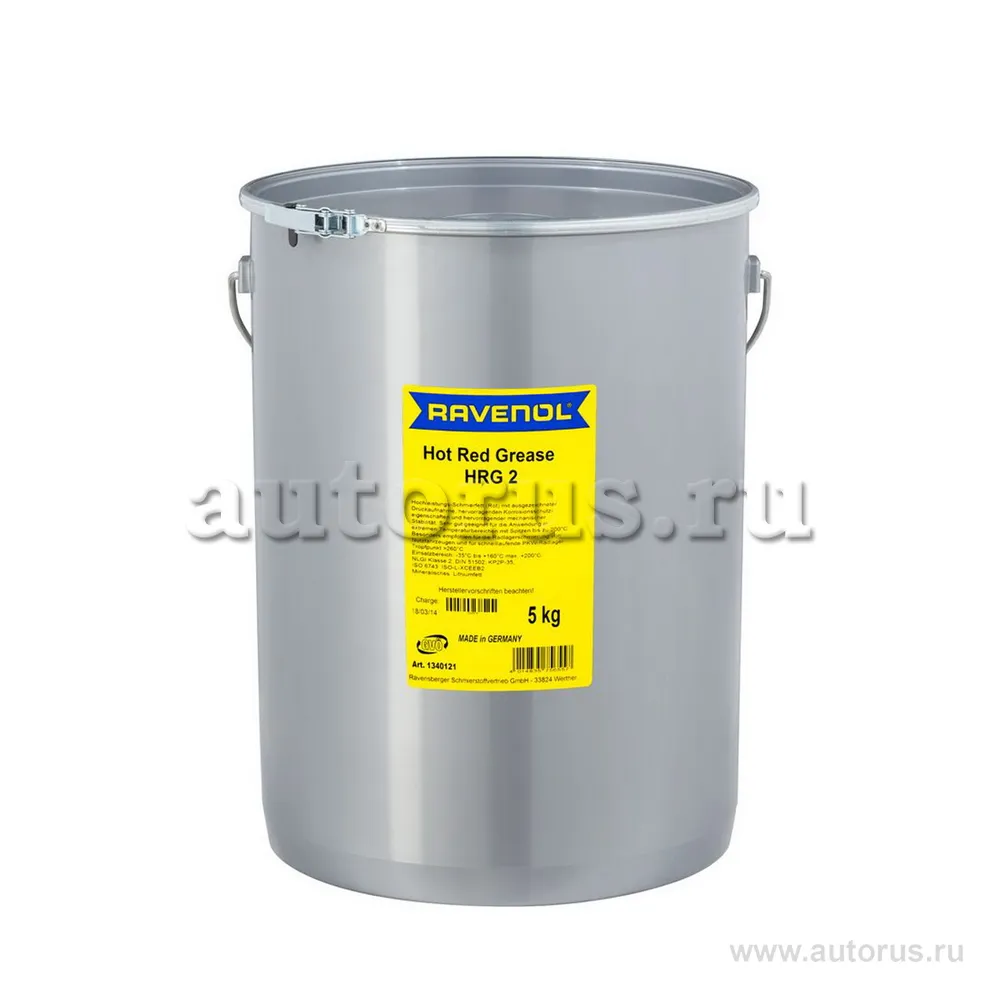 Смазка RAVENOL Hot Red Grease HRG 2 (5кг) 1340121-005 (4014835756557)