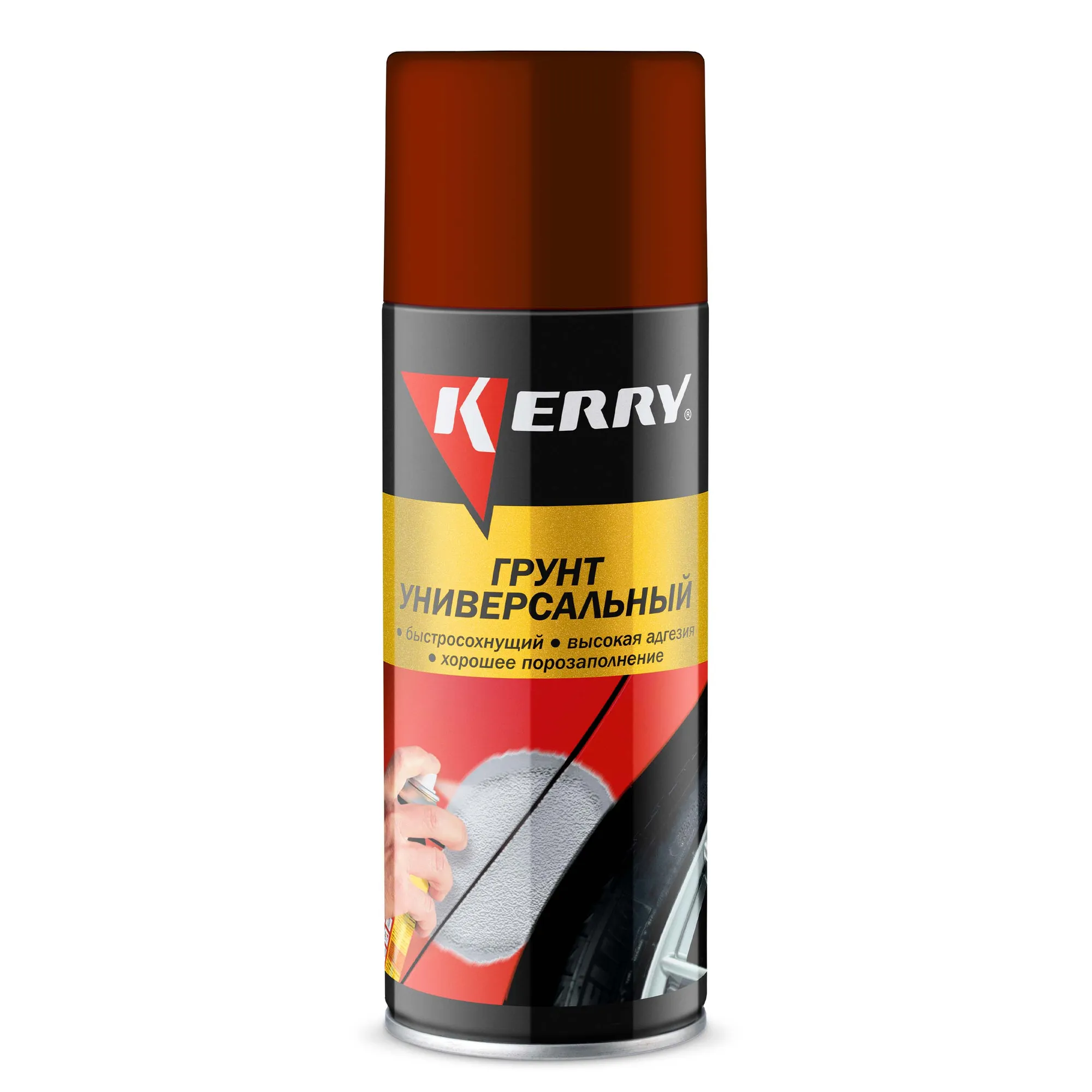 Грунт спрей коричневый, аэрозоль, 520 мл. KR925.2 KERRY KR-925-2