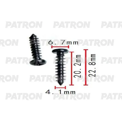 Шуруп металлический Audi,Seat,Skoda,Volkswagen применяемость: универса PATRON P37-1525