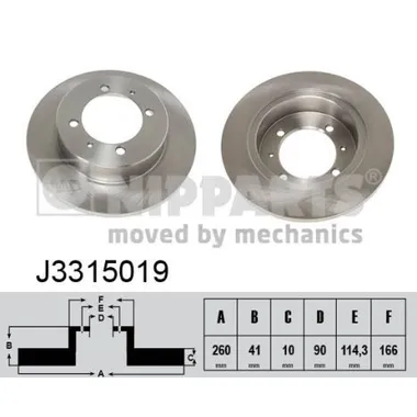 Диск тормозной задний NIPPARTS J3315019