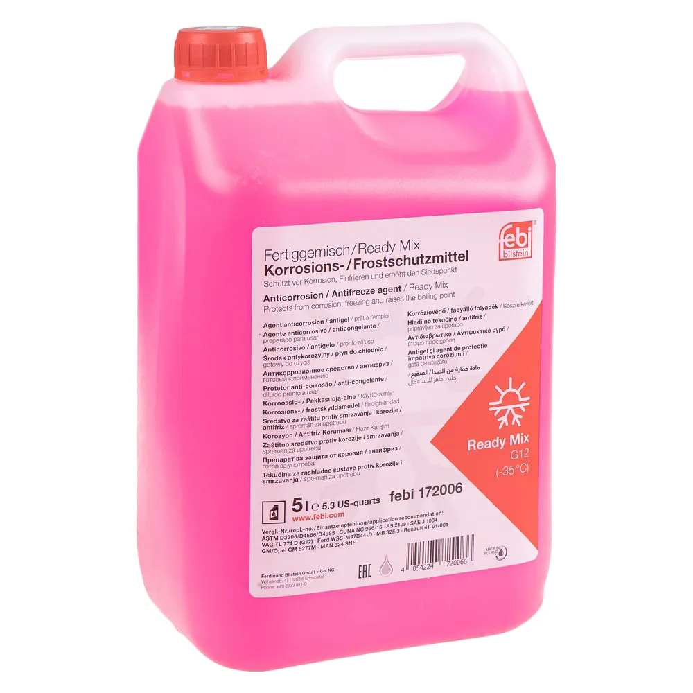 Антифриз FEBI G12 готовый -35 красный 5 л 172006