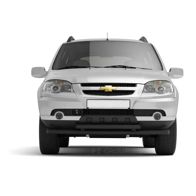 Защита переднего бампера двойная d63/51 мм ИСКРА (ППК) Chevrolet Niva 2009-2020, Lada Niva Travel 20 LNV330201