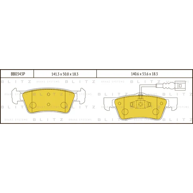Колодки тормозные дисковые задние VW Touareg 04-> BLITZ BB0343P