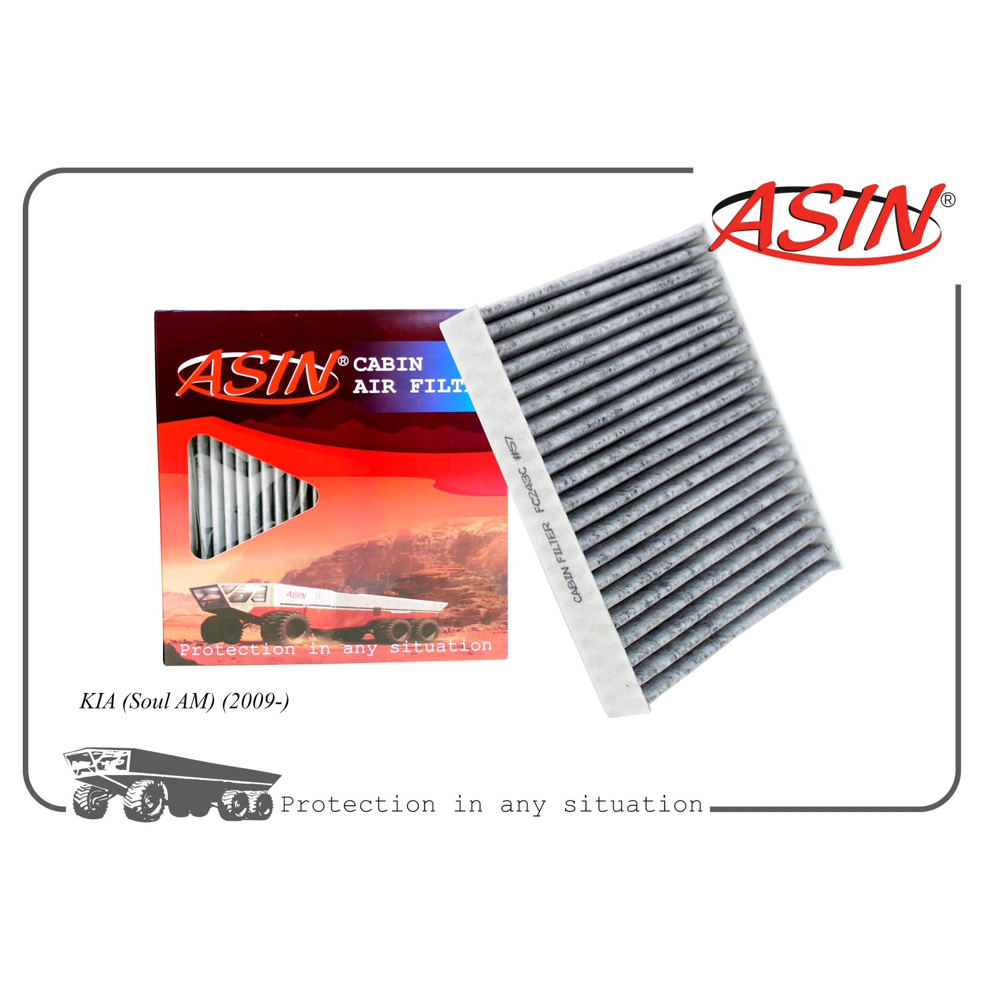 Фильтр салонный 97133-2K000/ASIN.FC243C (угольный) ASIN ASIN ASIN.FC243C