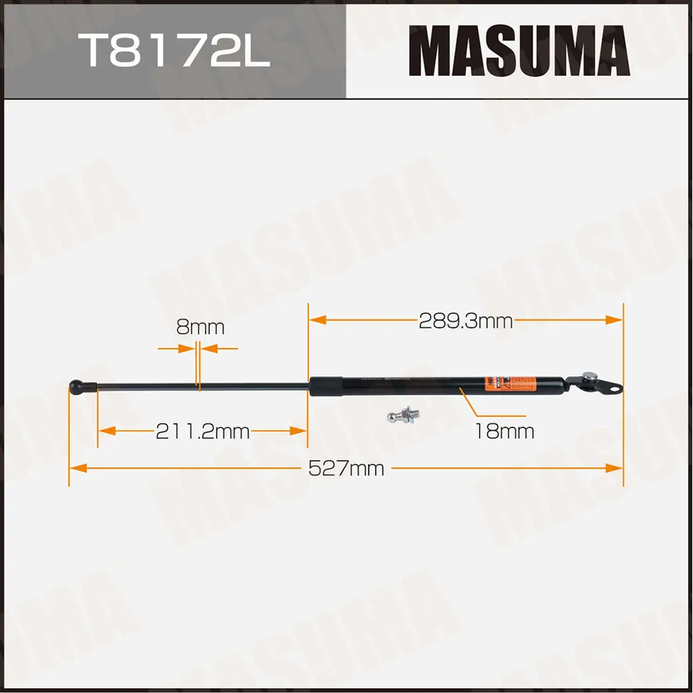 Упор газовый багажника MASUMA T8172L