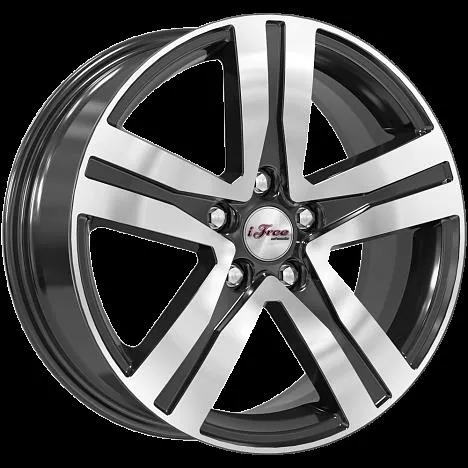 Диск литой R17 7J 5x114.3/66.1 ET50 IFREE Rebel Блэк Джек 677804