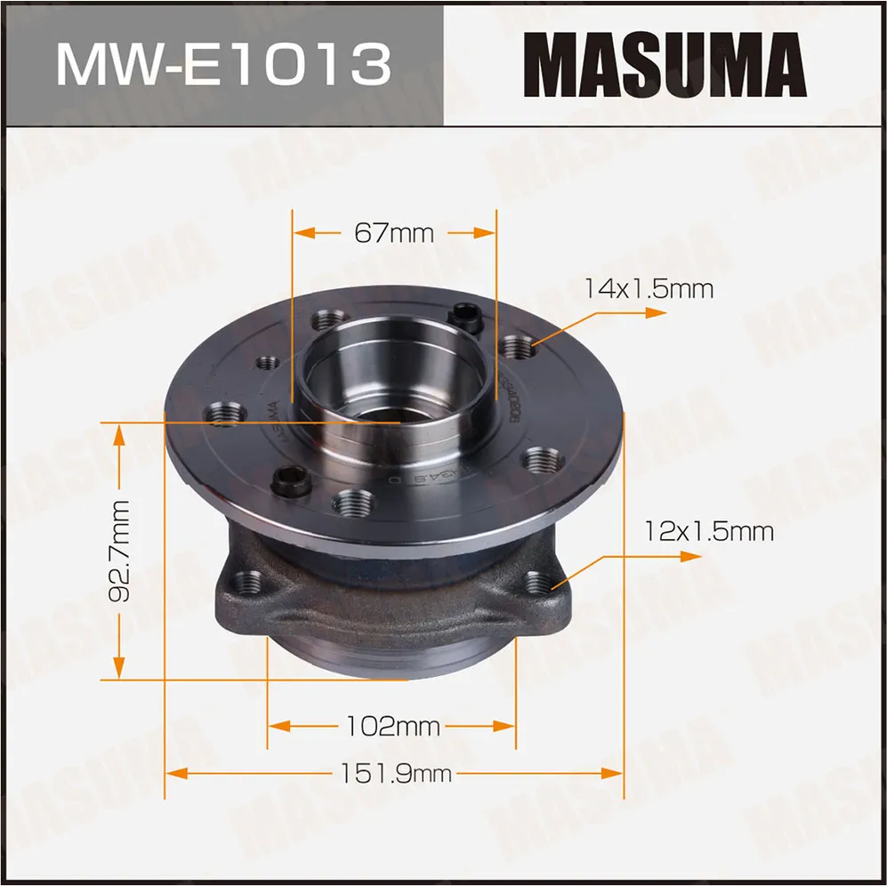 Ступичный узел передний MASUMA MWE1013