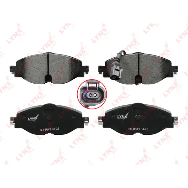 Колодки передние LYNXauto BD-8043