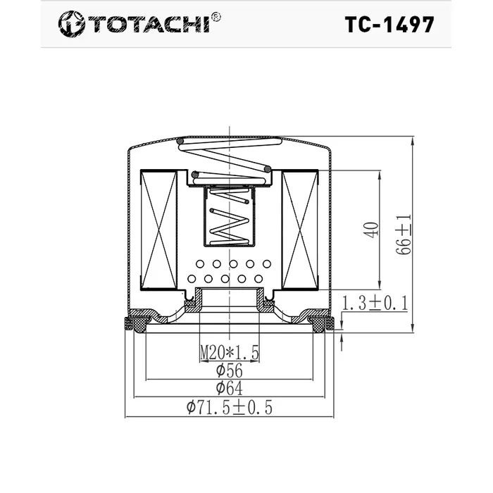 Масляный фильтр TOTACHI TC-1497 PE01-14-302 W 6018 TOTACHI TC-1497