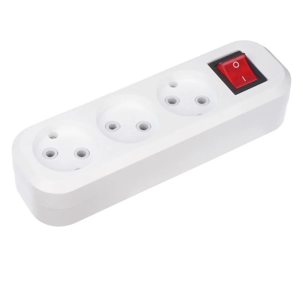 Колодка 3 гнезда с кнопкой без заземления REXANT REXANT 118705