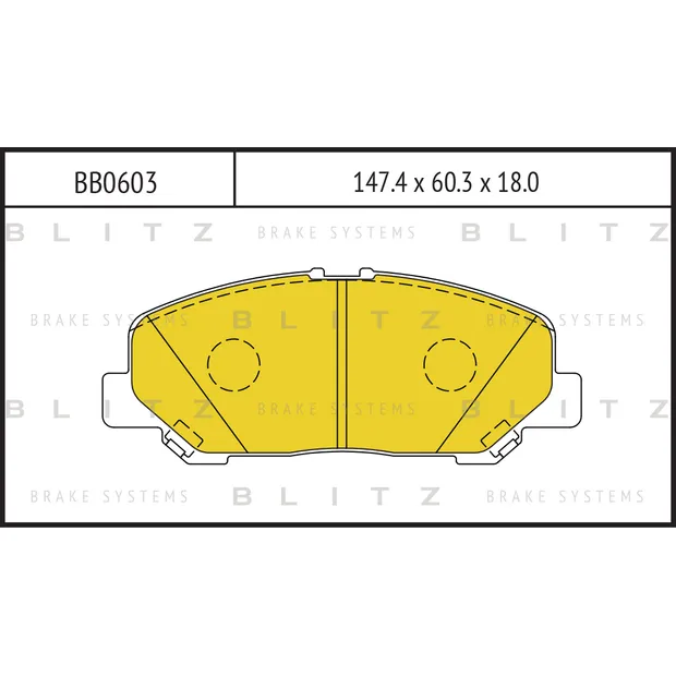 Колодки тормозные дисковые передние TOYOTA Alphard/Previa 05-> BLITZ BB0603