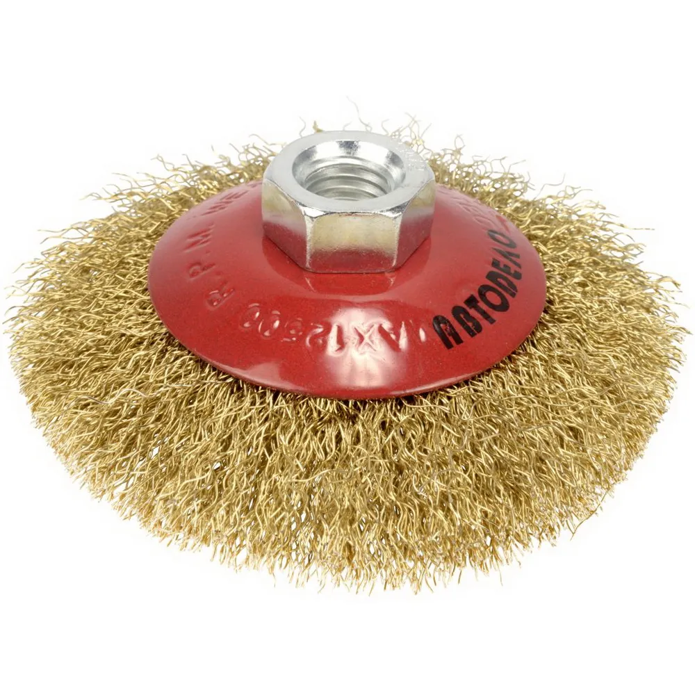 Щетка зачистная для УШМ плоская, D-125 мм, М14*2 АвтоDело 44047